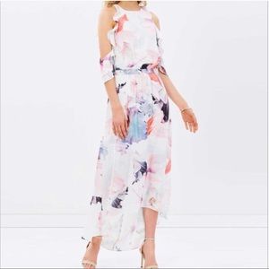 NWT Cooper Street Cold Shoulder Floral Hi-Lo Dress